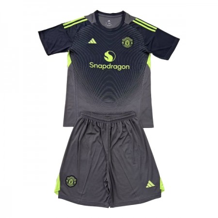 Manchester United Brankářské Černá 2025-26 - Dětské Fotbalové Dresy (S/S) Manchester United Brankářské Černá 2025-26 - Dětské Fotbalové Dresy (S/S)